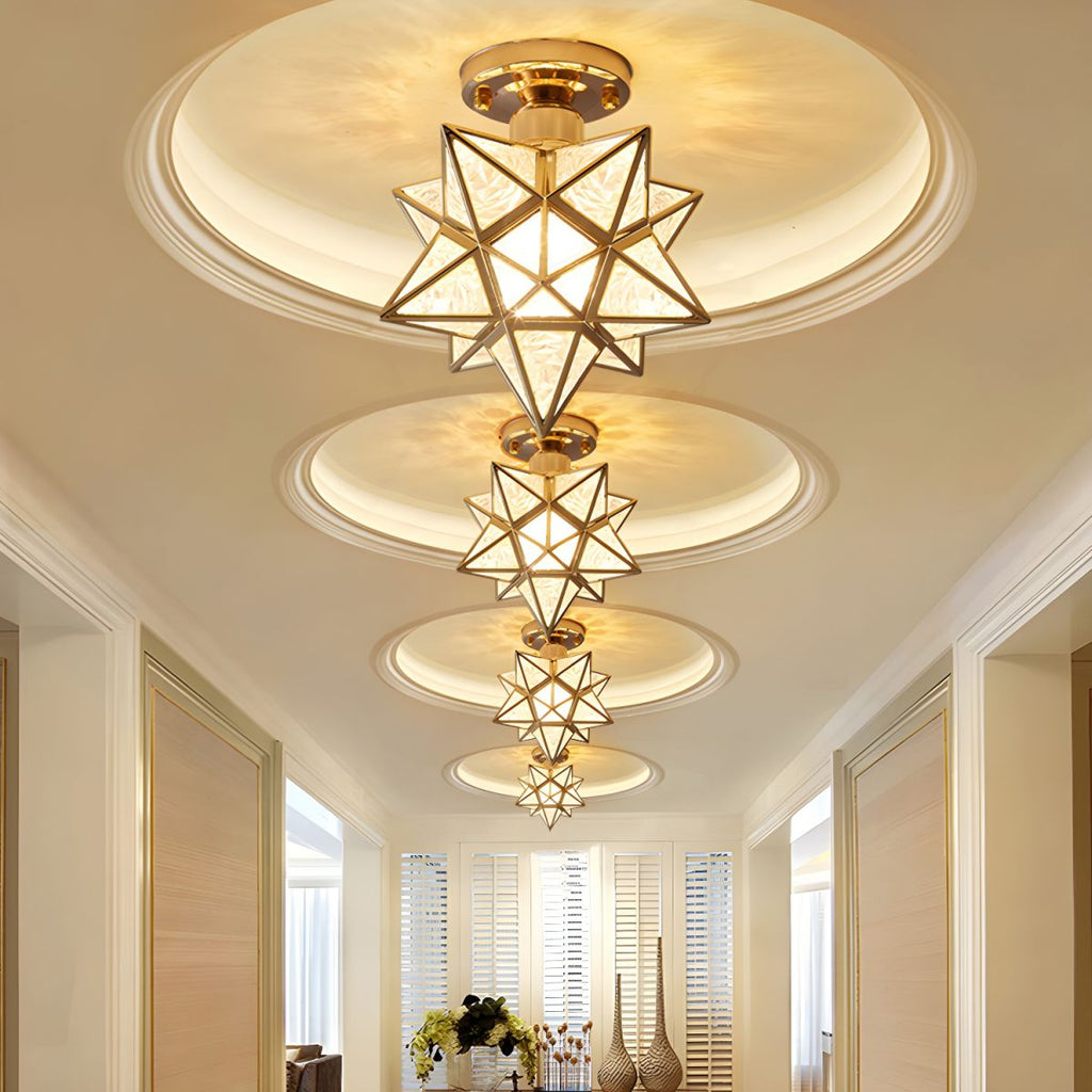 Colonial Star Semi-Flush Mount