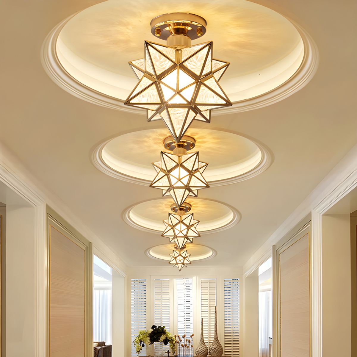 Colonial Star Semi-Flush Mount