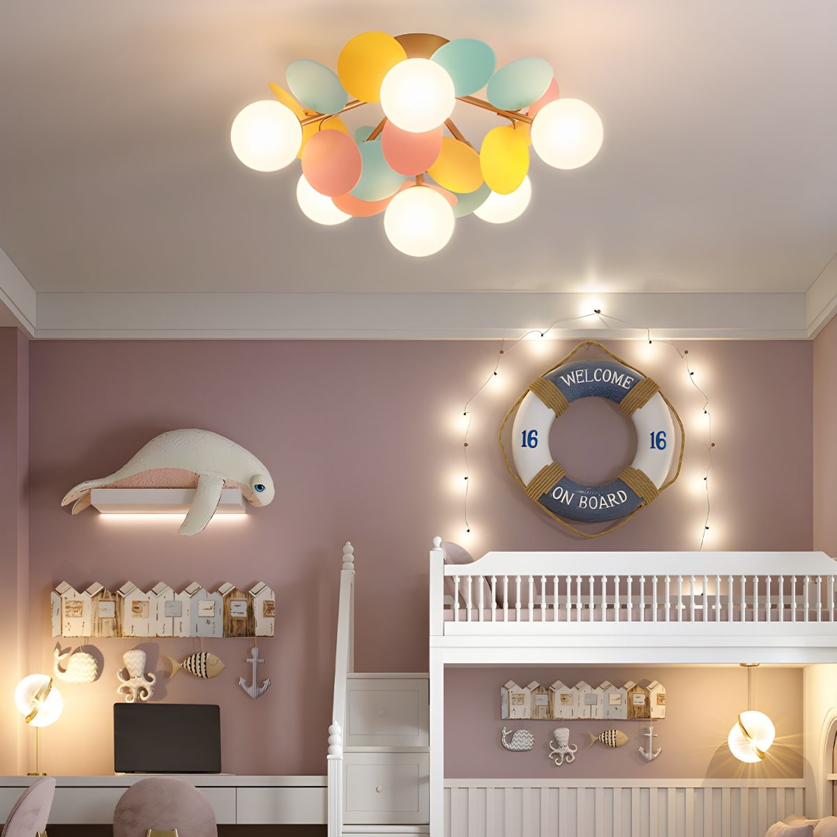 Modern Sputnik Semi Flush Mount Ceiling Light