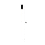 Tubular Black Cylinder Hanging Light