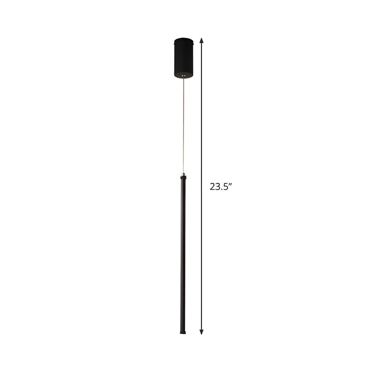 Tubular Black Cylinder Hanging Light