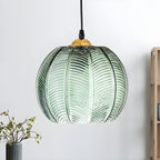 Modernist Glass Cylinder Hanging Light