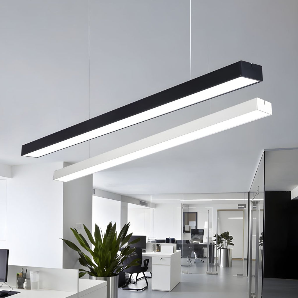 Sleek Architectural Metal Bar Pendant Light