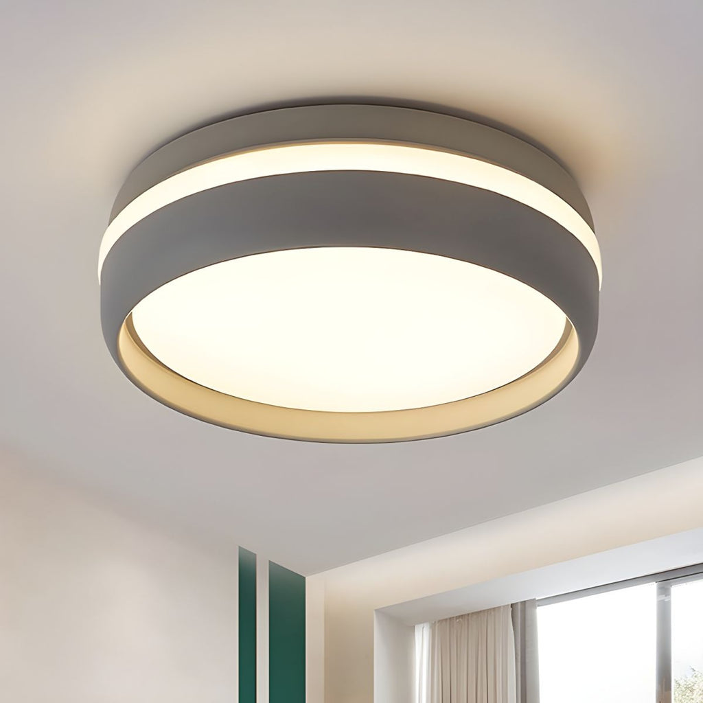 Modern Drum Flush Mount Ceiling Light