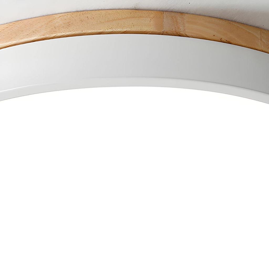 Nordic Wooden Round Flush Mount Ceiling Light