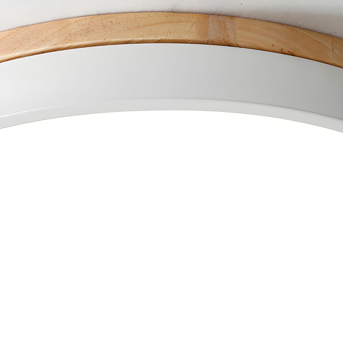Nordic Wooden Round Flush Mount Ceiling Light