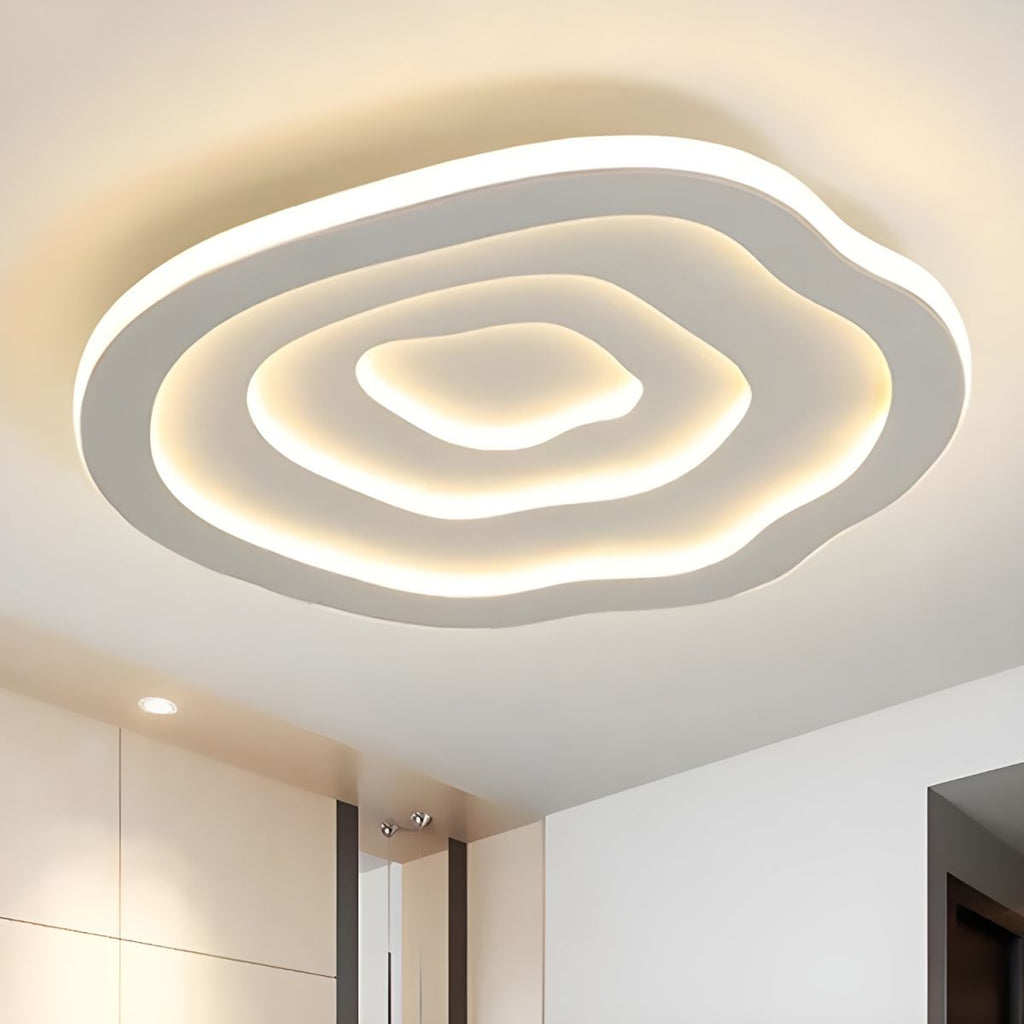 Sculpted Ripple Disc Flush Mount