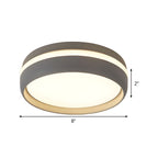 Modern Drum Flush Mount Ceiling Light