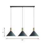 Contemporary Nordic 3-Light Cone Pendant