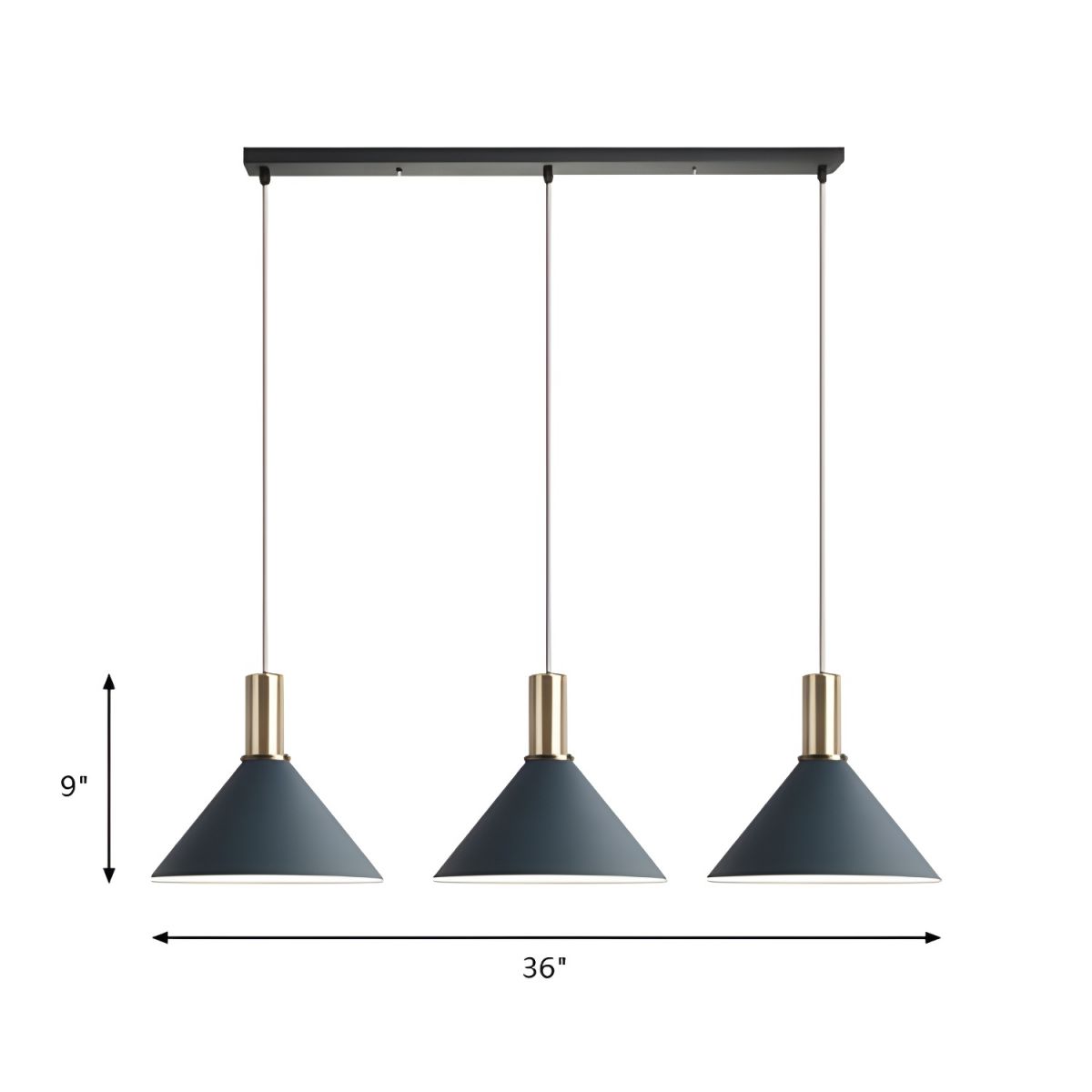 Contemporary Nordic 3-Light Cone Pendant