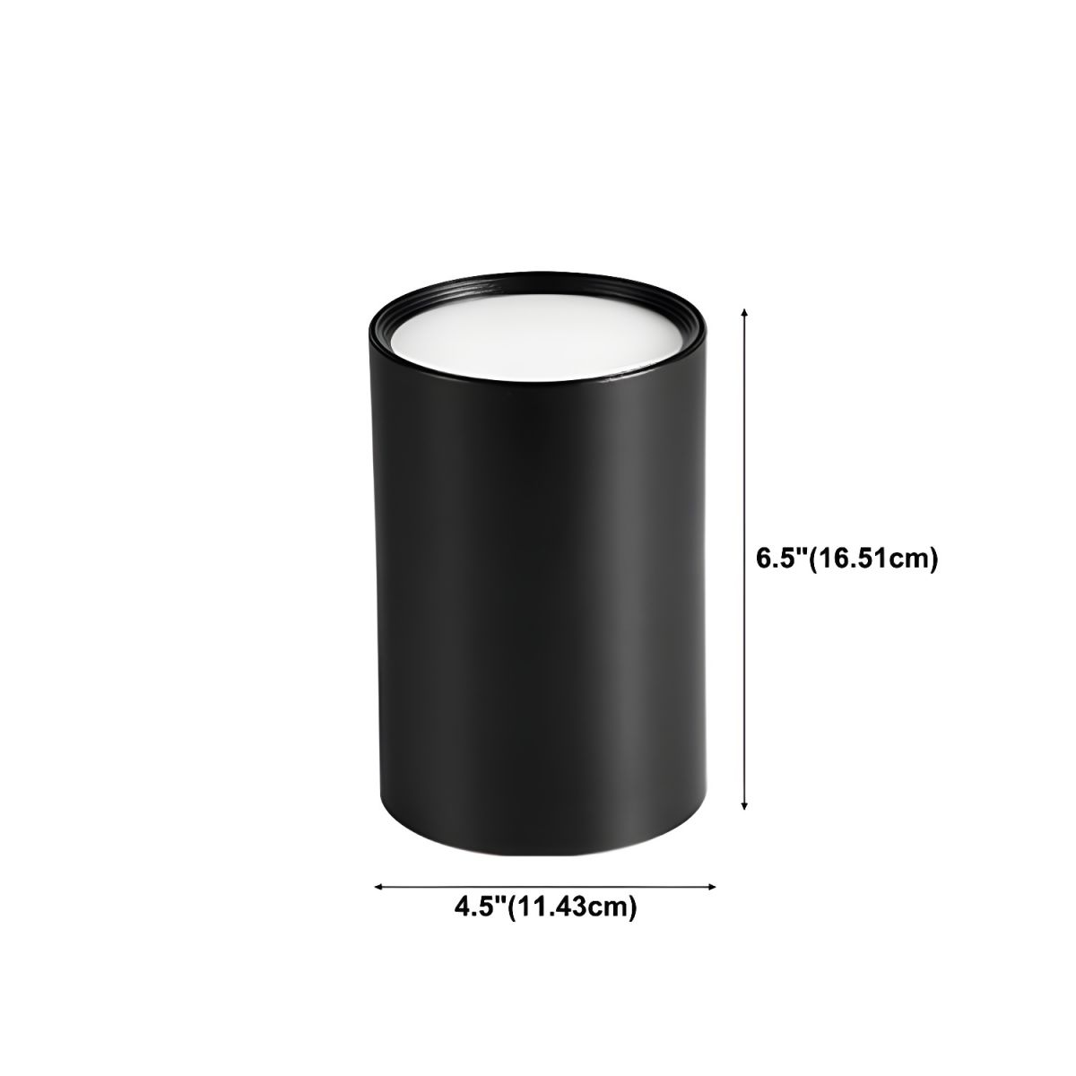 Architectural Matte Black Cylinder Flush Mount