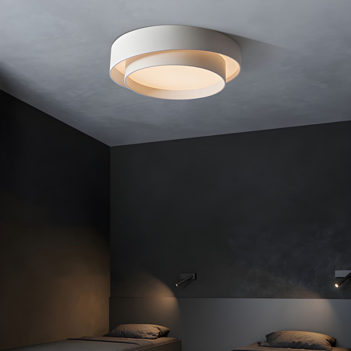 Nordic White Aluminum Ceiling Light