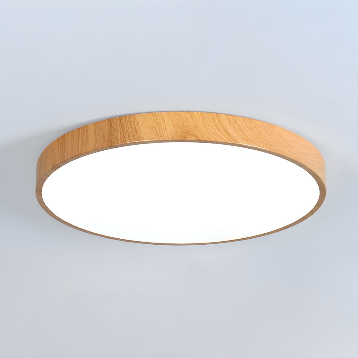 Minimalist Nordic Wood Halo Ceiling Sculpture