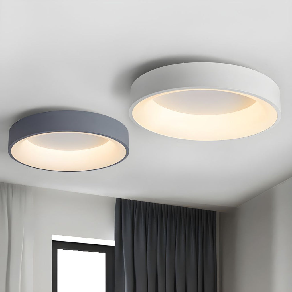 Elevated Round Diffused Ceiling Light