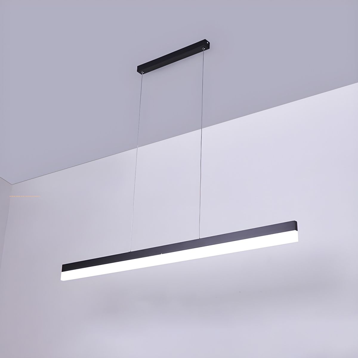 Refined Acrylic Bar Pendant in Matte Black