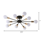 Artisan Black Gold Sputnik Ceiling Light
