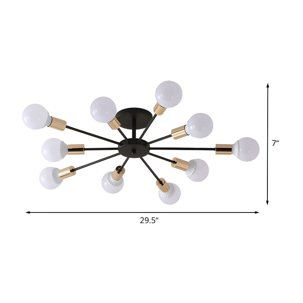Artisan Black Gold Sputnik Ceiling Light