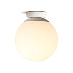 Opal Glass Globe Flush Mount