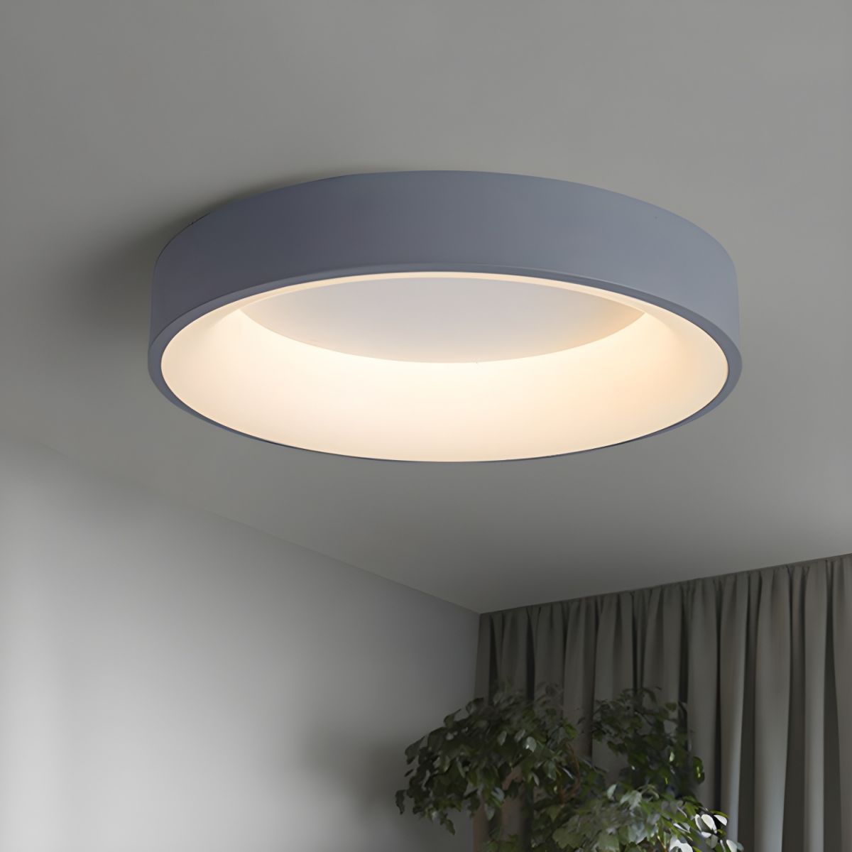 Elevated Round Diffused Ceiling Light