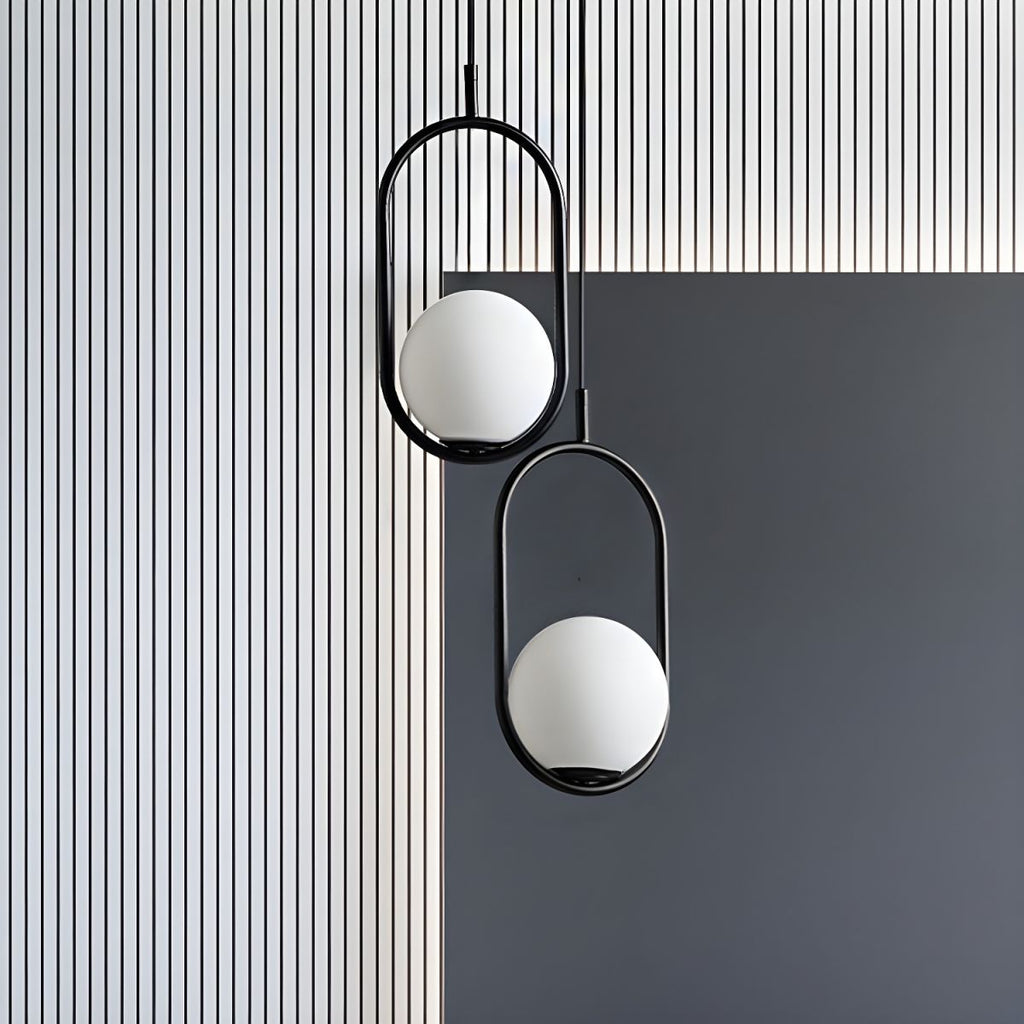 Modern White Globe Pendant Ceiling Glow