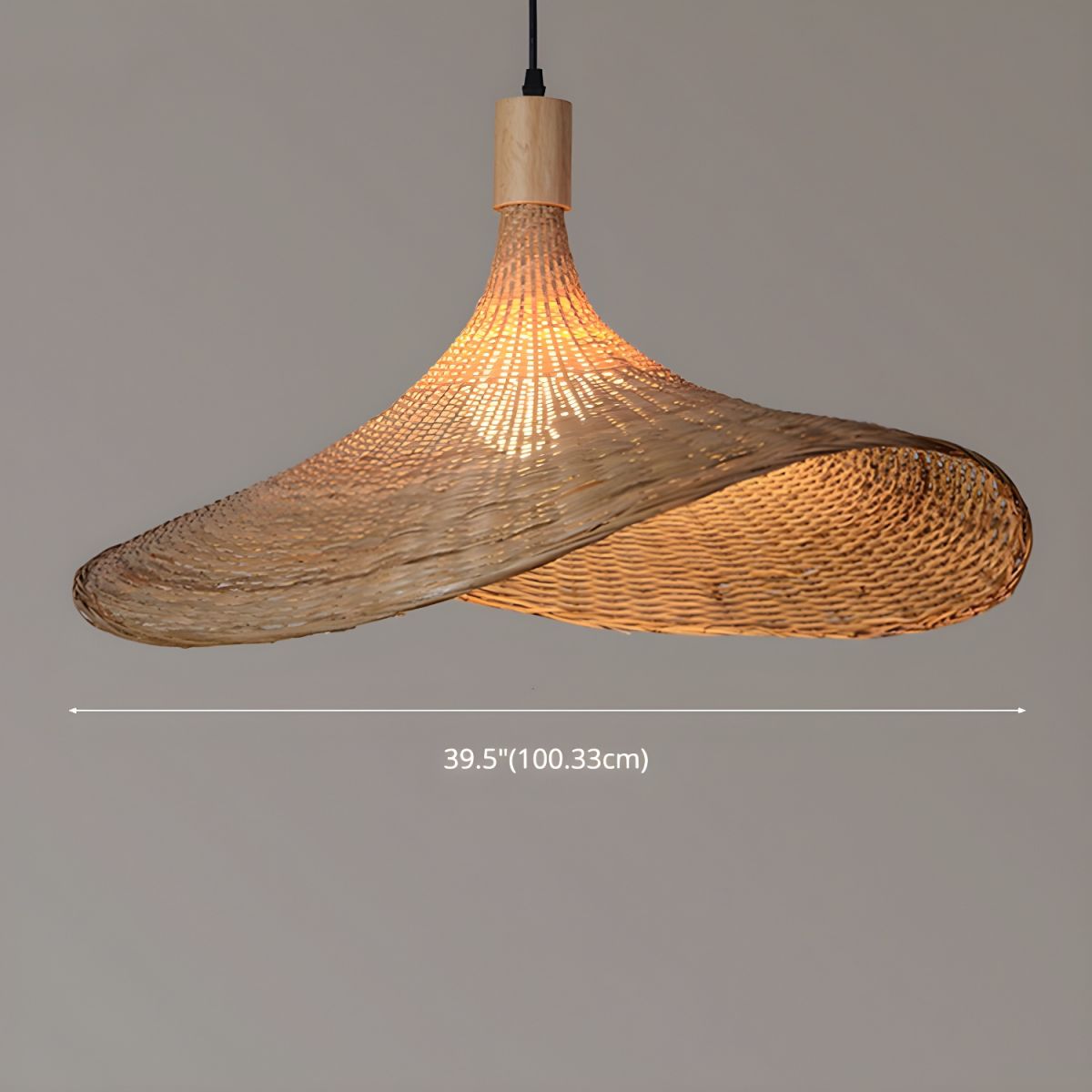Asia Style Beige Bamboo Pendant Light
