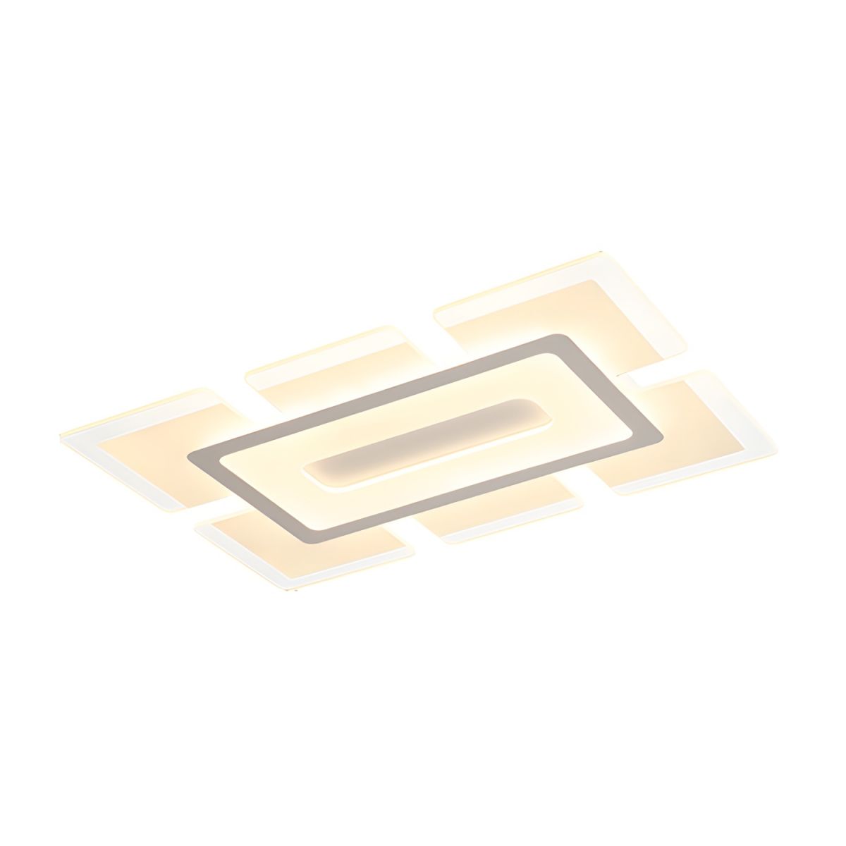Modern Rectilinear Acrylic Flush Mount