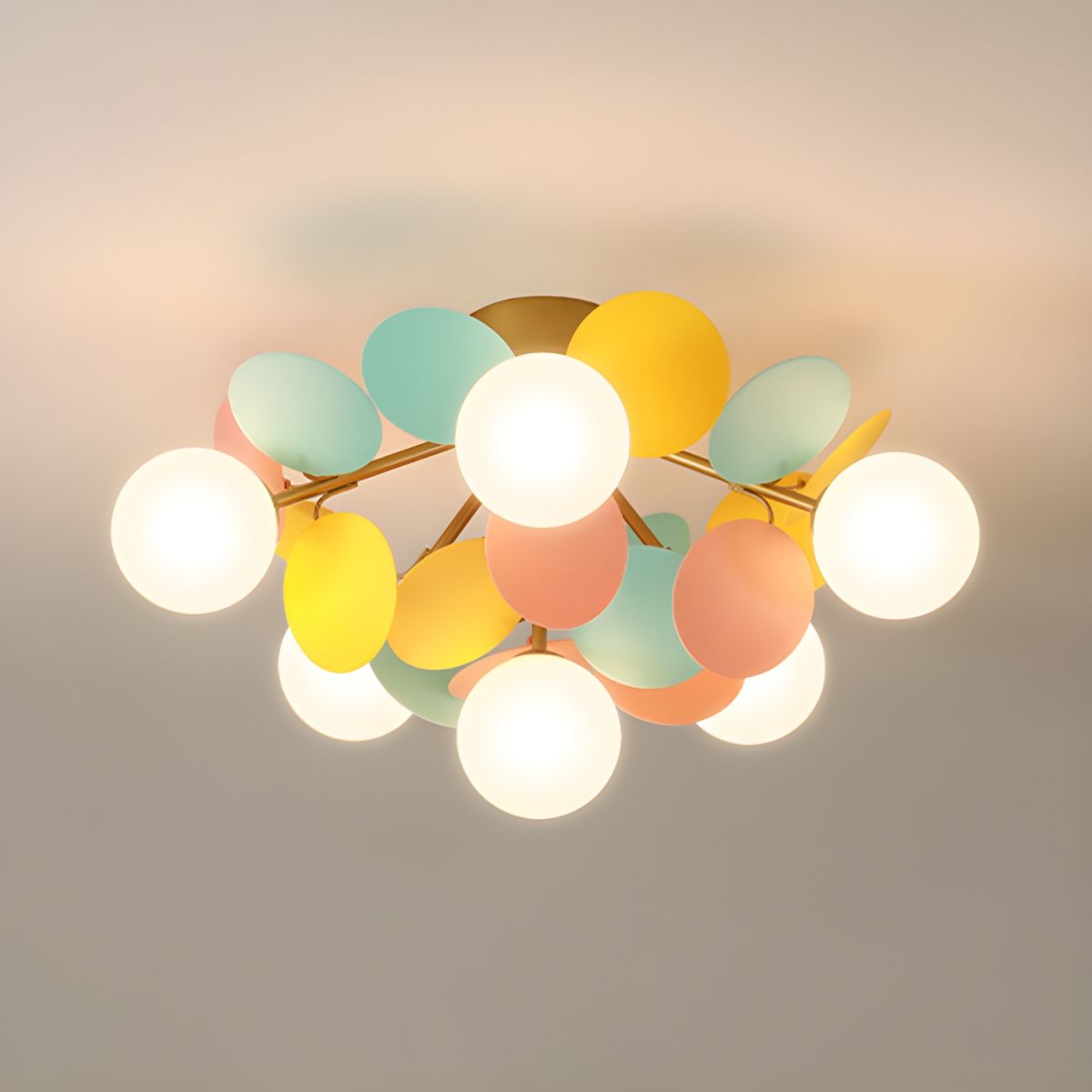 Modern Sputnik Semi Flush Mount Ceiling Light