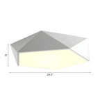 Geometric Metal Flush Mount Ceiling Fixture