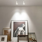Architectural Matte Black Cylinder Flush Mount