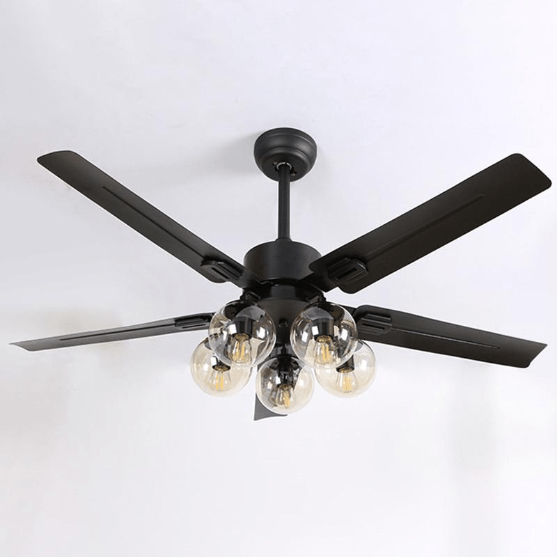 Vintage Black Industrial Ceiling Fan Light