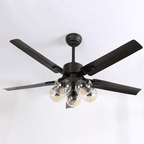Vintage Black Industrial Ceiling Fan Light