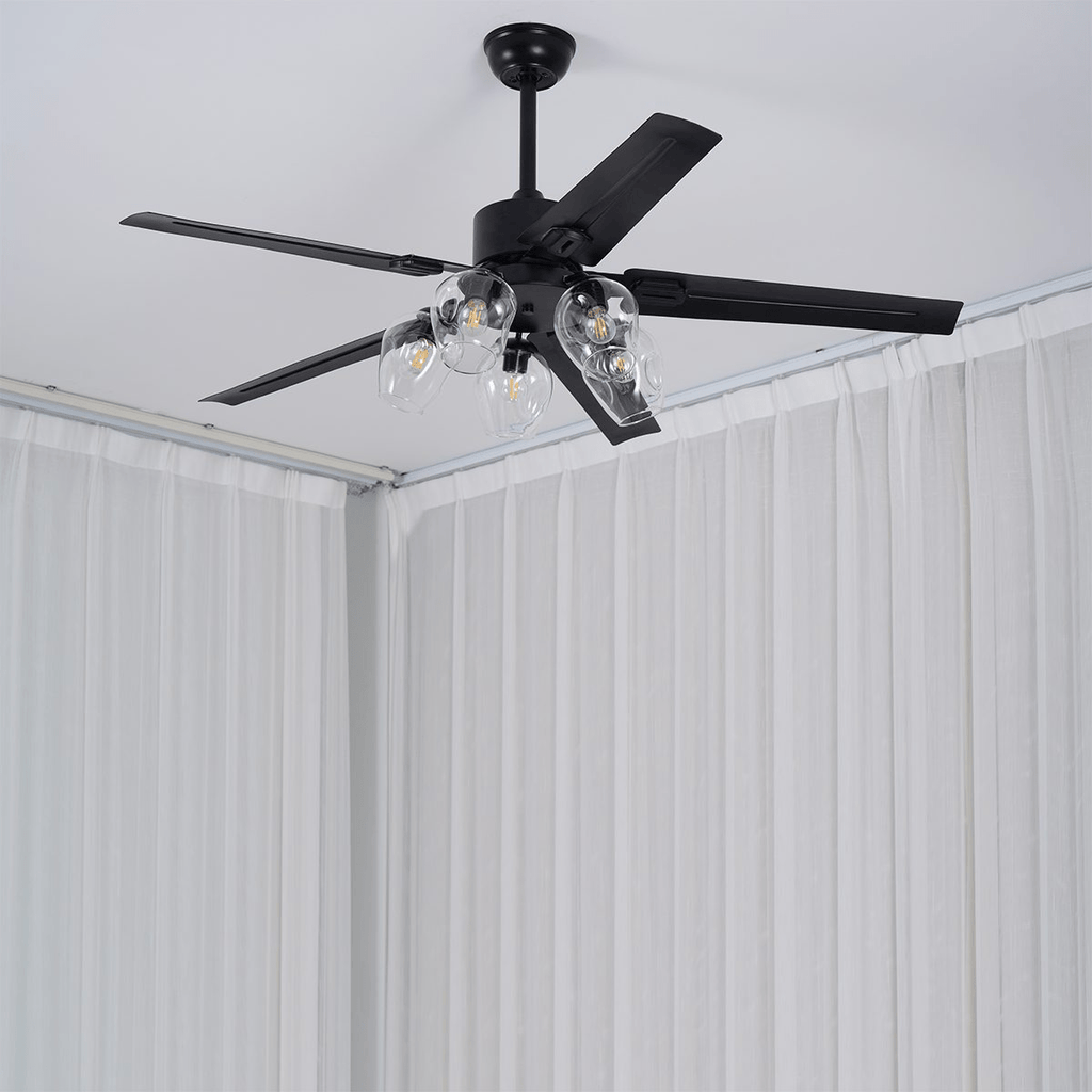 Vintage Black Industrial Ceiling Fan Light