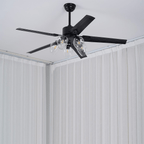 Vintage Black Industrial Ceiling Fan Light