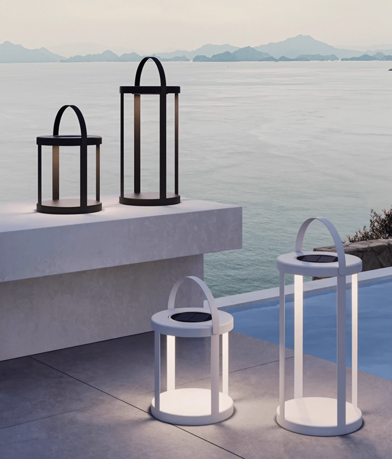 Nuvoro Linear Carry Solar Outdoor Lantern