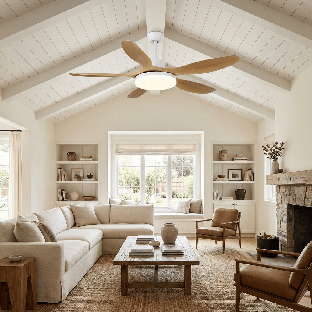 Sophisticated Keltis Wood Blade Fan Light