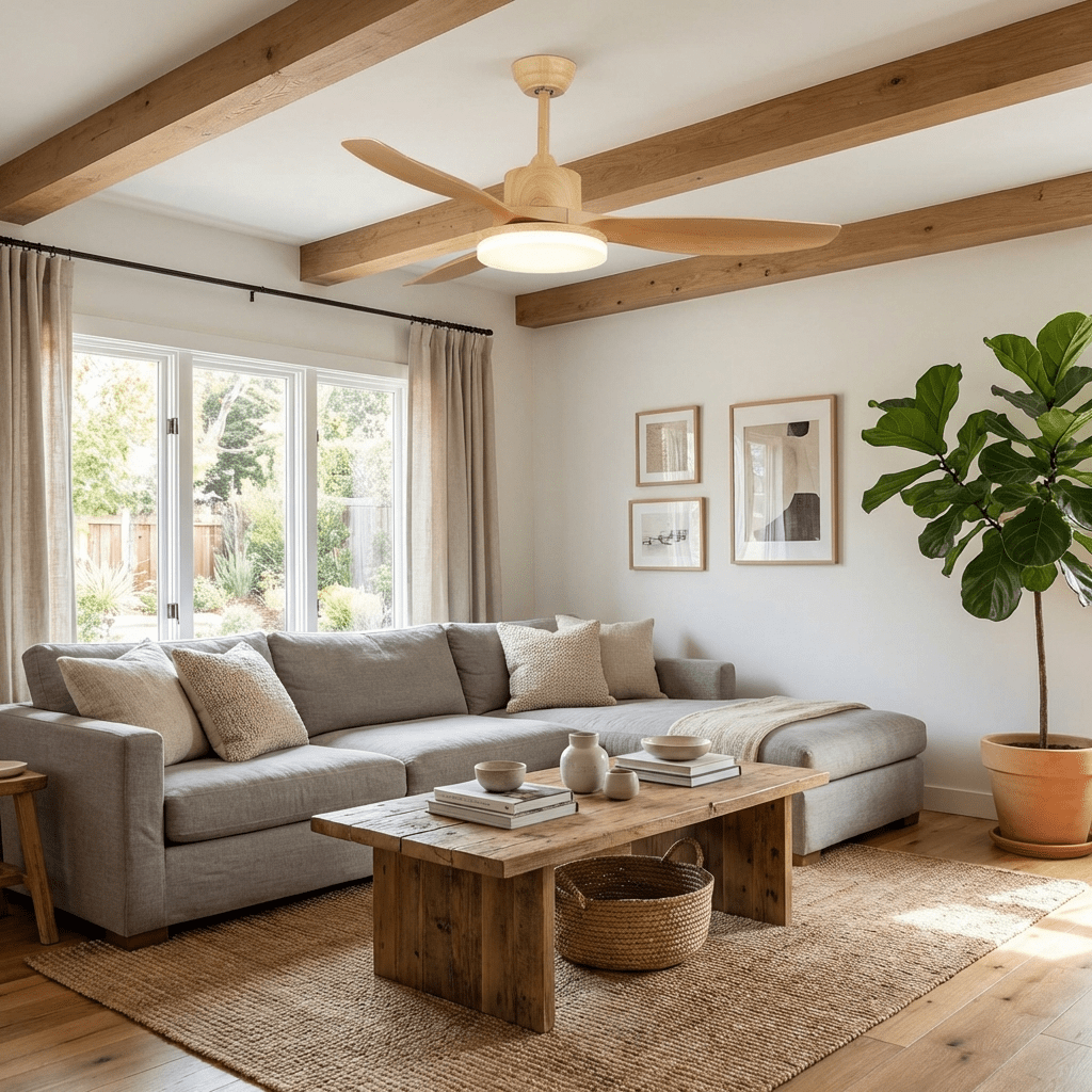 Sophisticated Keltis Wood Blade Fan Light