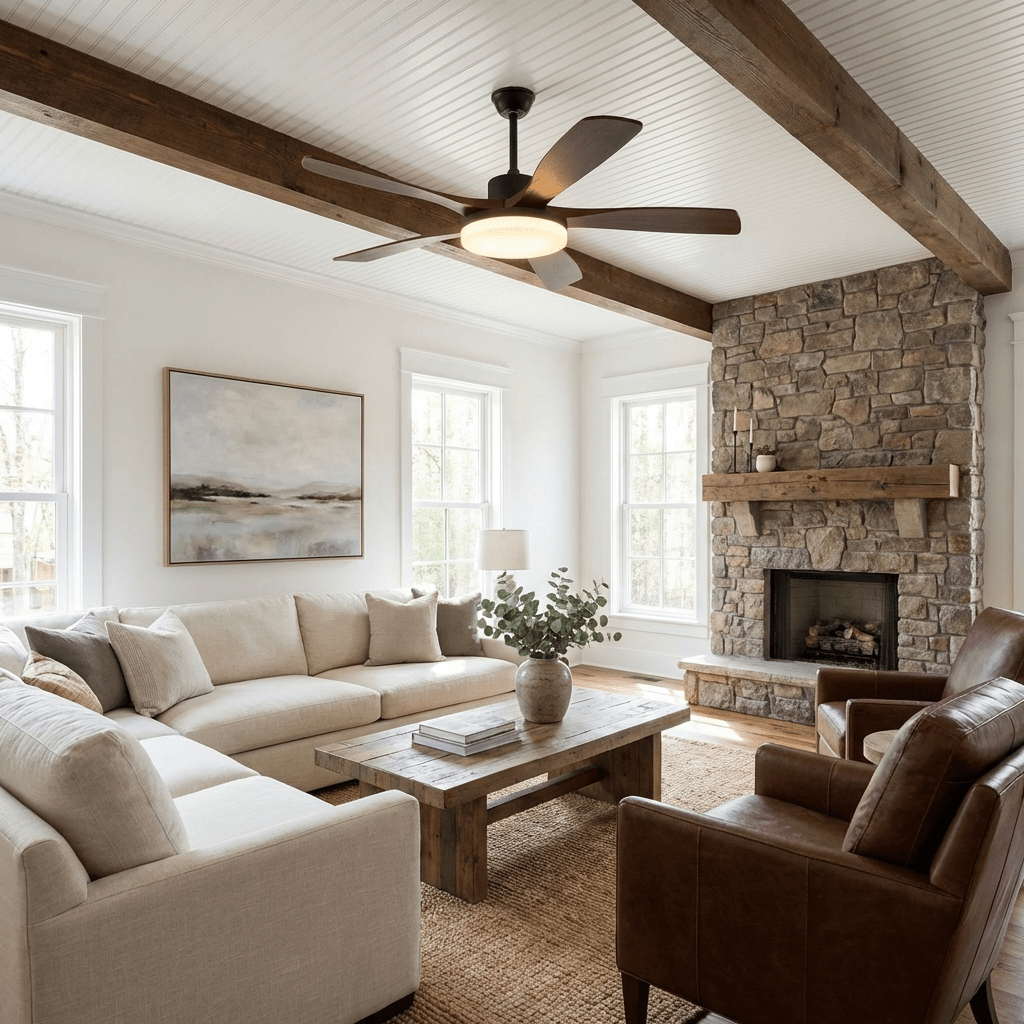 Sophisticated Keltis Wood Blade Fan Light