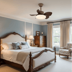 Terra Sculpted Walnut Blade Ceiling Fan Light