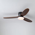 Nocturnus Sculpted Walnut Halo Ceiling Light