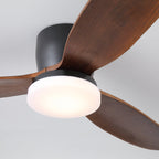 Nocturnus Sculpted Walnut Halo Ceiling Light