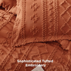 Tufted comforter detail, Caramel