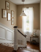 Ceramic Pleated Pendant Light