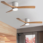 Nordic Wood Blade Ceiling Fan Light