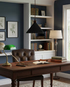 Ceramic Pleated Pendant Light