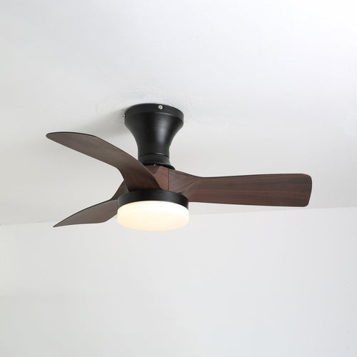 Brisa Sculpted Oak Blade Ceiling Fan Light