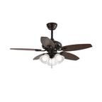Lily Bloom Sculpted Wood Ceiling Fan Light