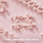 Tufted comforter detail, Pink