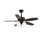 Lily Bloom Sculpted Wood Ceiling Fan Light
