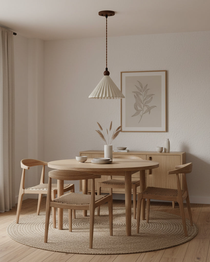 Ceramic Pleated Pendant Light