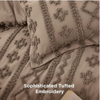 Tufted comforter detail, Brown